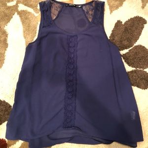Navy Blue see through tank top